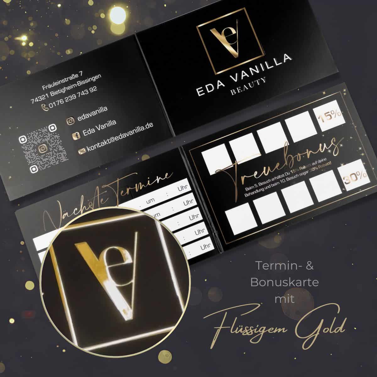 Exklusive Klappvisitenkarten / Klappkarte mit Veredelung - Image 2