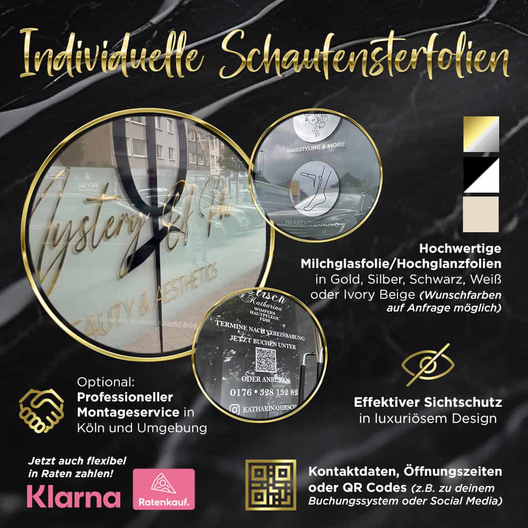 Schaufensterbeschriftung - laut Angebot