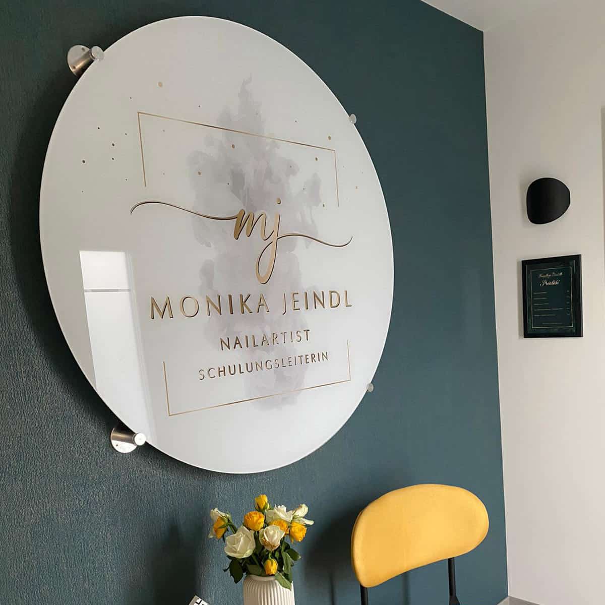 Glamouröses Acrylschild / Wandschild / Wandlogo bis zu 1,50m rund - Image 3