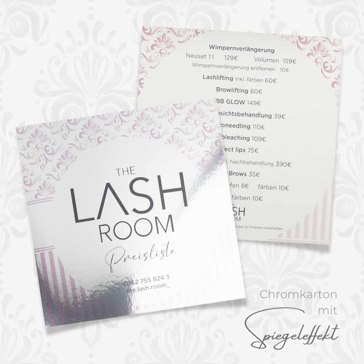 Flyer / Preisliste / Danksagung / Gutschein - Exklusiv spiegelnder Chromkarton - Image 3