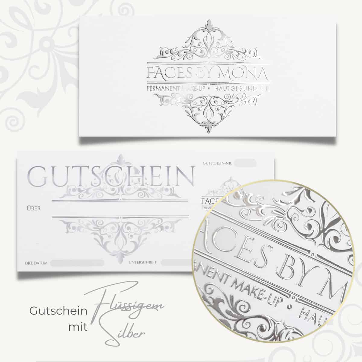 Exklusiver Gutschein / Geschenkgutschein mit flüssigem Gold oder flüssigem Silber veredelt - Image 15