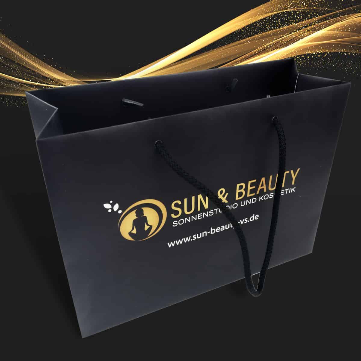 Premium Tragetasche / Papiertasche / Tüte mit Kordel und deinem persönlichen Logo – Bild 5