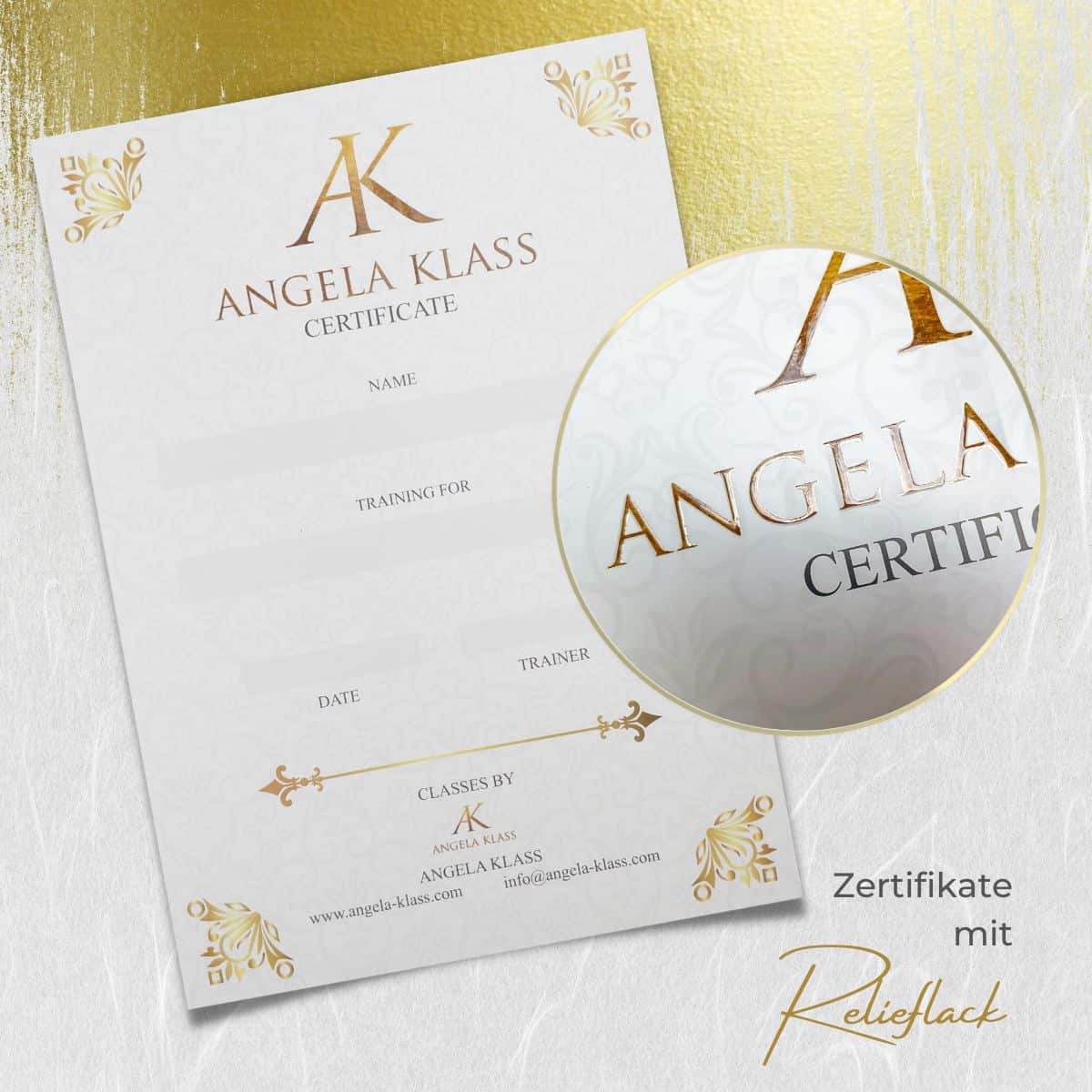 Exklusives Zertifikat / Schulungsurkunde mit Lackdetails / Klarlack - Image 10