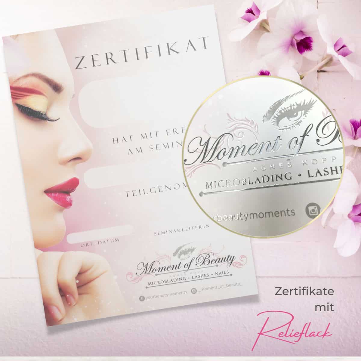 Exklusives Zertifikat / Schulungsurkunde mit Lackdetails / Klarlack - Image 4