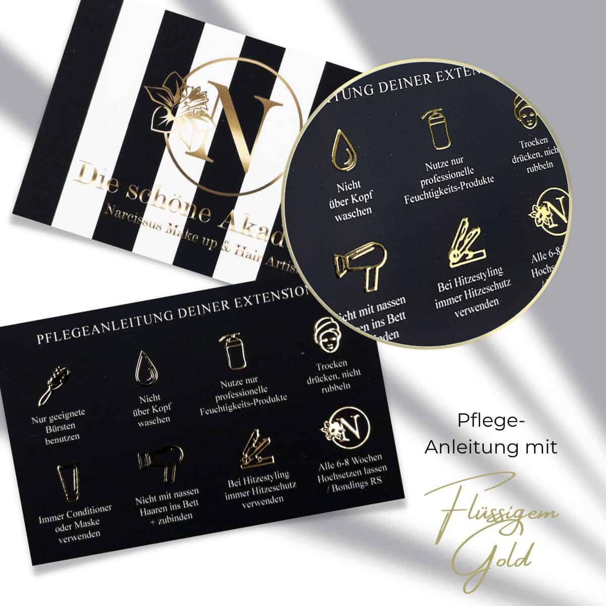 Pflegeanleitung Wimpernverlängerung / Microblading / Extensions  - Gold / Silber - Image 3