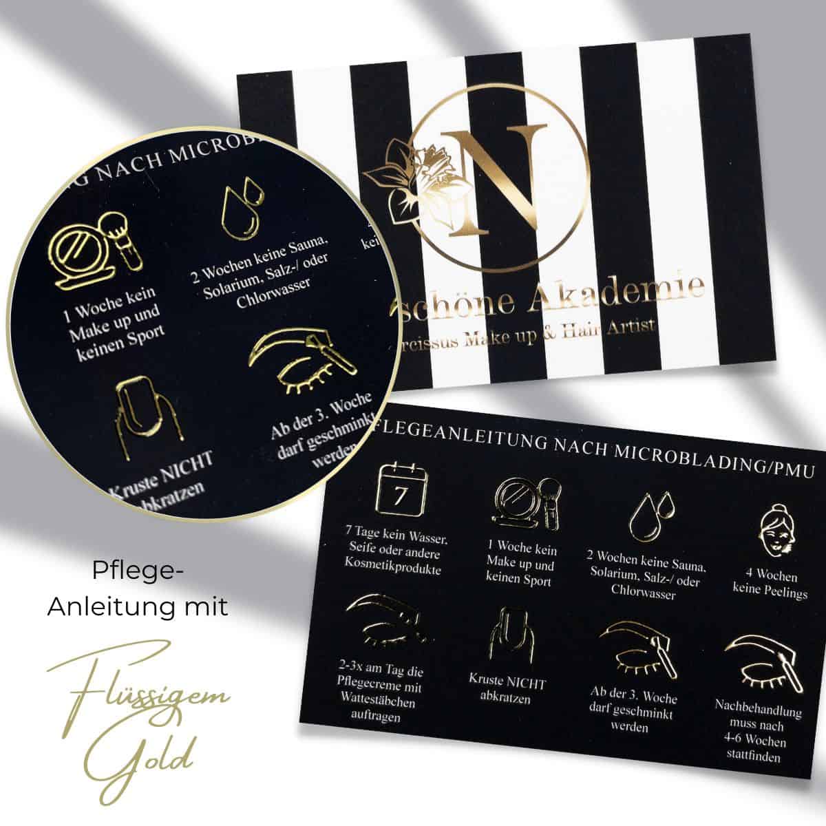 Pflegeanleitung Wimpernverlängerung / Microblading / Extensions  - Gold / Silber - Image 7