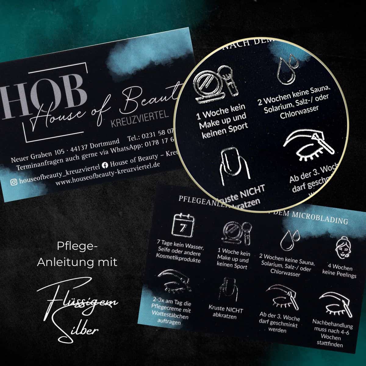 Pflegeanleitung Wimpernverlängerung / Microblading / Extensions  - Gold / Silber - Image 6