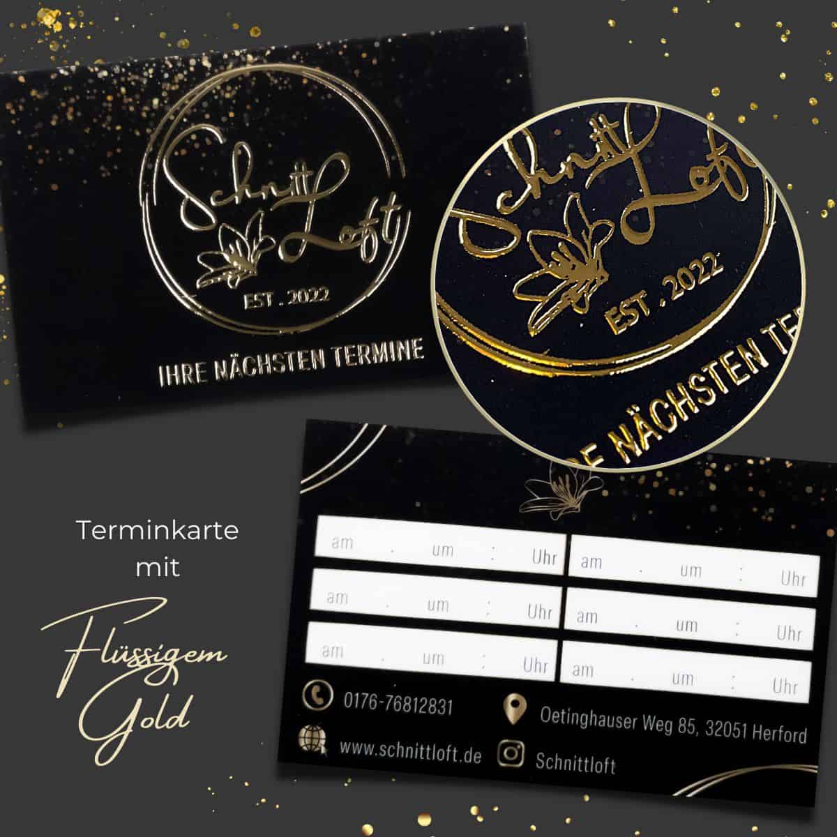 Exklusive Terminkarte mit flüssigem Gold oder Silber (LACK-Veredelung) - Image 7