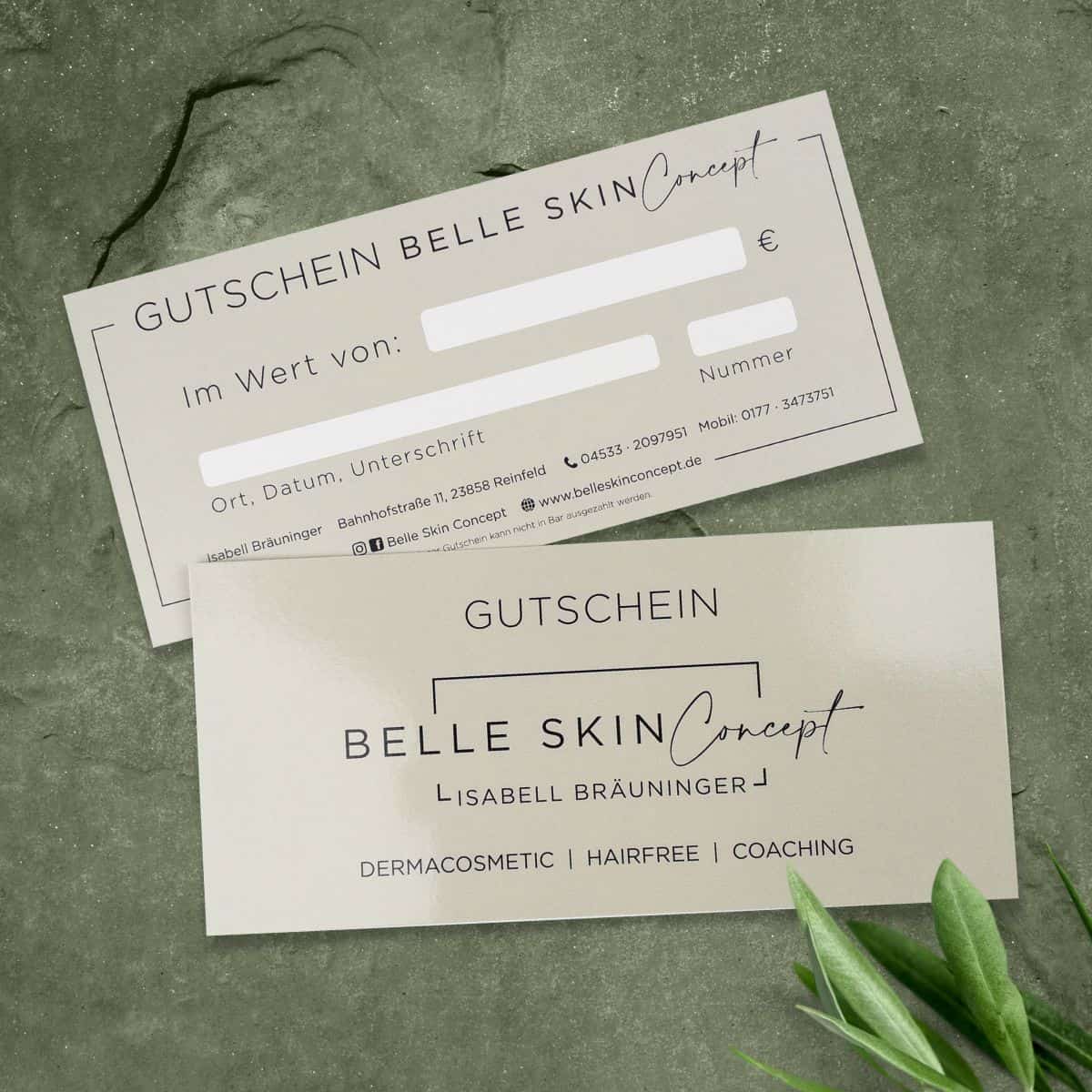 Glamouröser Gutschein, matt mit Softskin Oberfläche – Bild 7