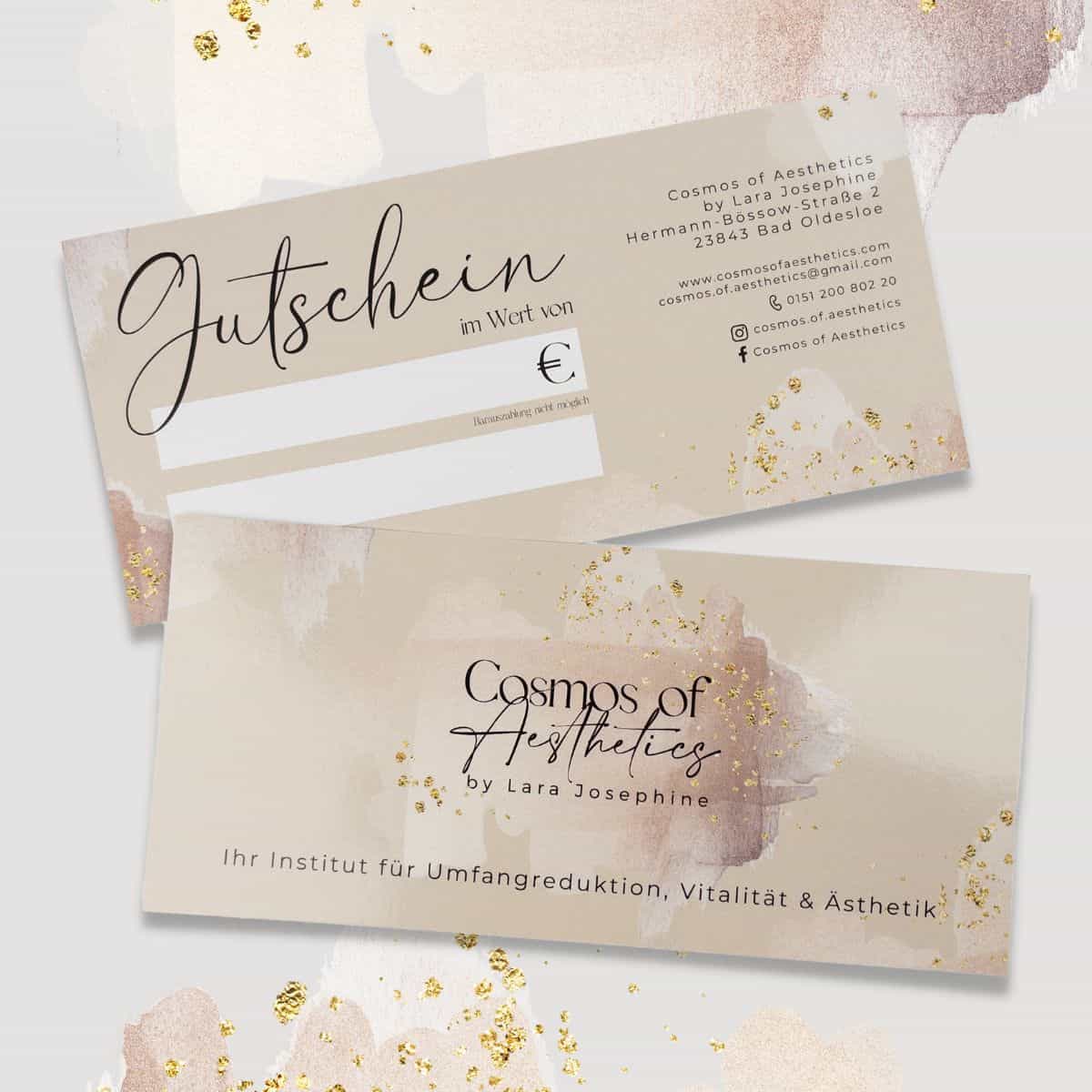 Glamouröser Gutschein, matt mit Softskin Oberfläche – Bild 3