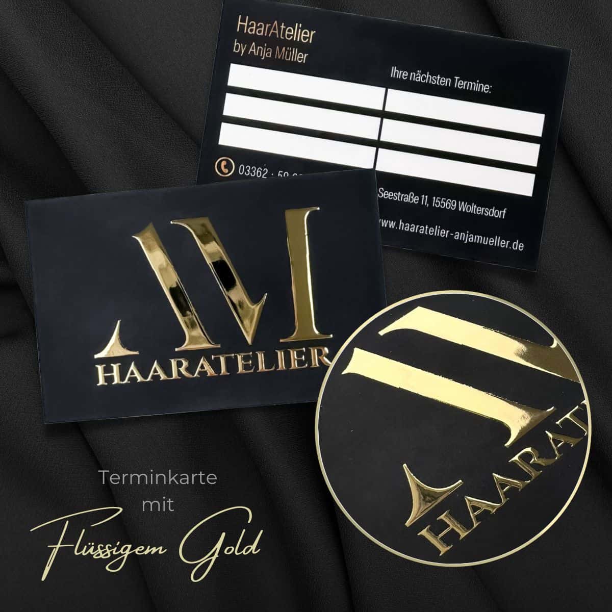 Exklusive Terminkarte mit flüssigem Gold oder Silber (LACK-Veredelung) - Image 6