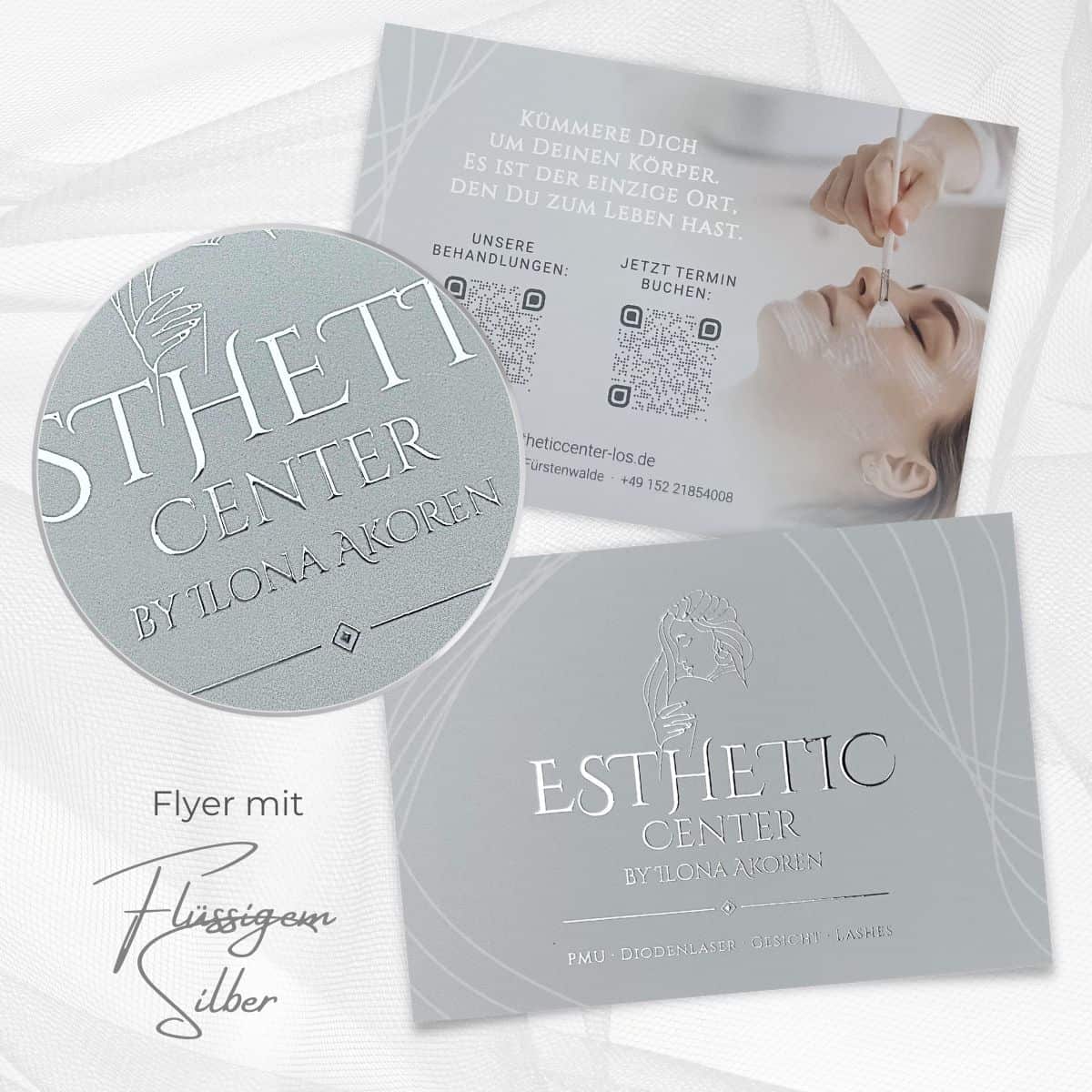 Exklusiver Flyer mit flüssigem Gold oder flüssigem Silber / Lack-Veredelung - Image 4