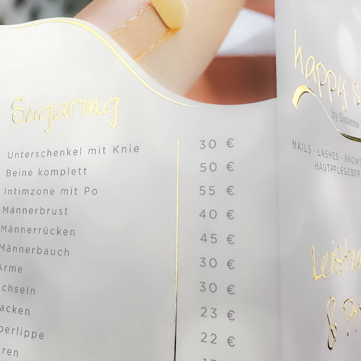 Exklusiver 6-seitiger Flyer / Faltblatt mit flüssigem Gold oder  Silber - Image 19