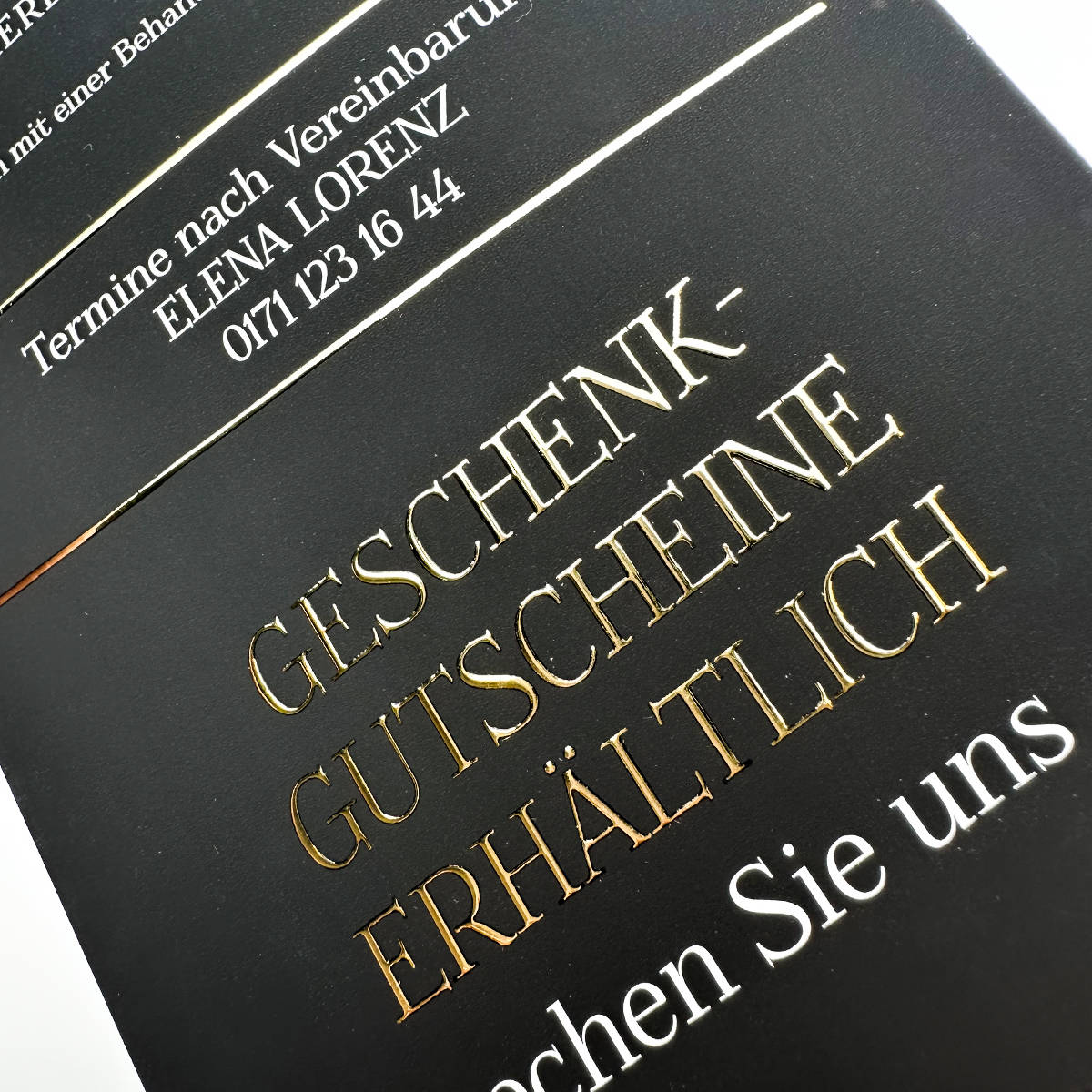 Exklusiver 6-seitiger Flyer / Faltblatt mit flüssigem Gold oder  Silber - Image 22