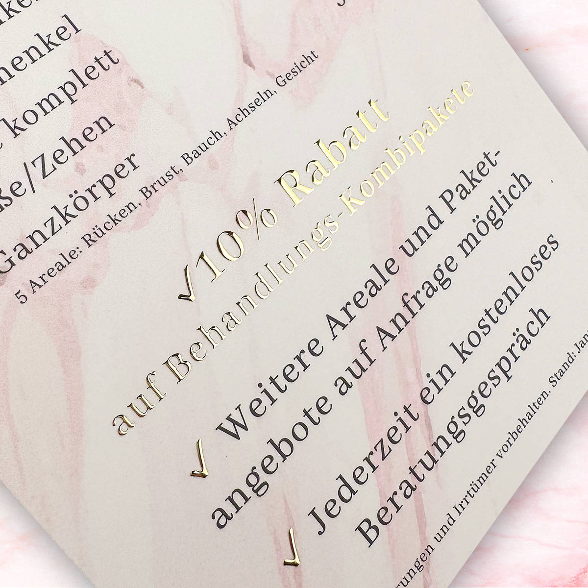 Exklusiver 6-seitiger Flyer / Faltblatt mit flüssigem Gold oder  Silber - Image 10