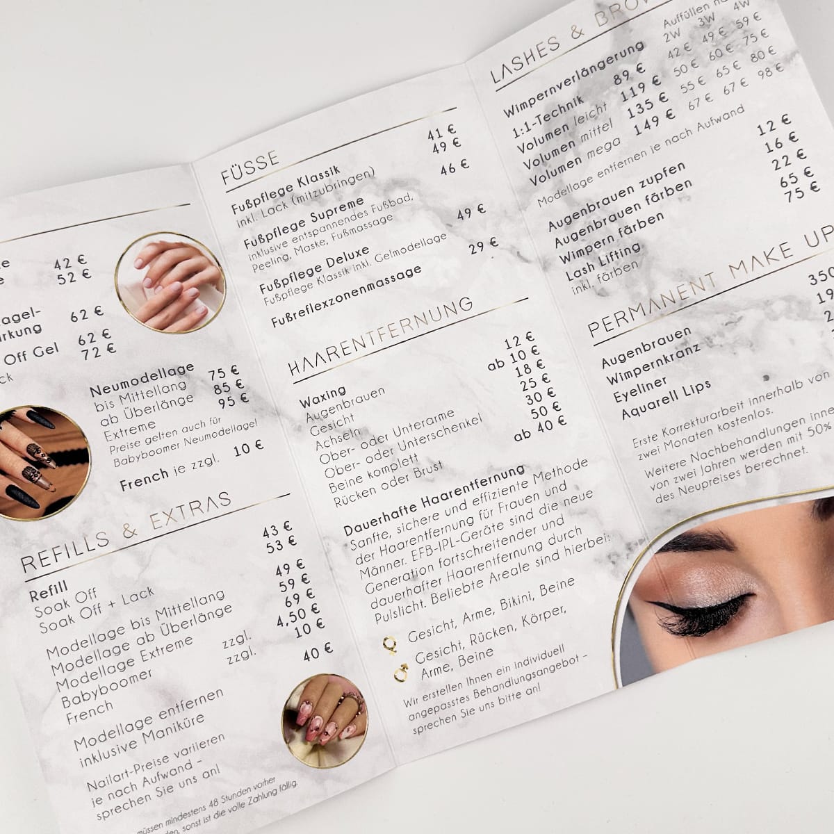 Exklusiver 6-seitiger Flyer / Faltblatt mit flüssigem Gold oder  Silber - Image 9