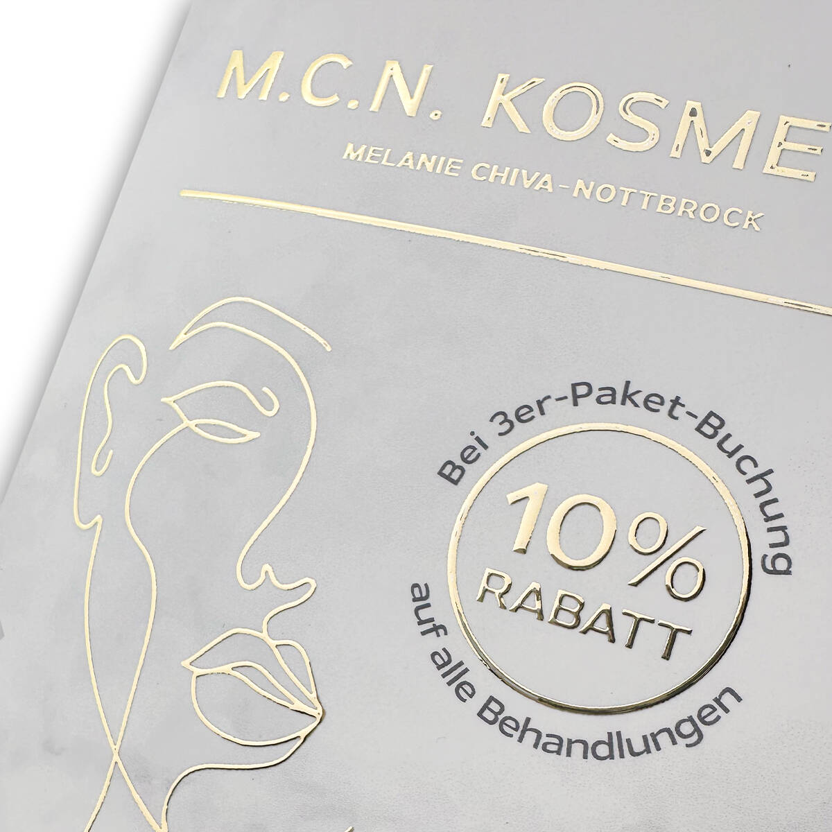 Exklusiver 6-seitiger Flyer / Faltblatt mit flüssigem Gold oder  Silber - Image 16