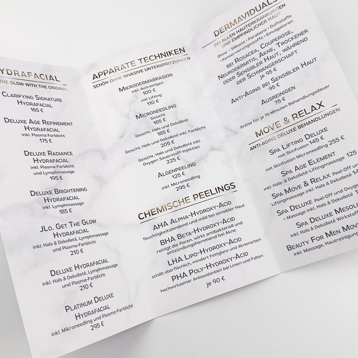 Exklusiver 6-seitiger Flyer / Faltblatt mit flüssigem Gold oder  Silber - Image 18