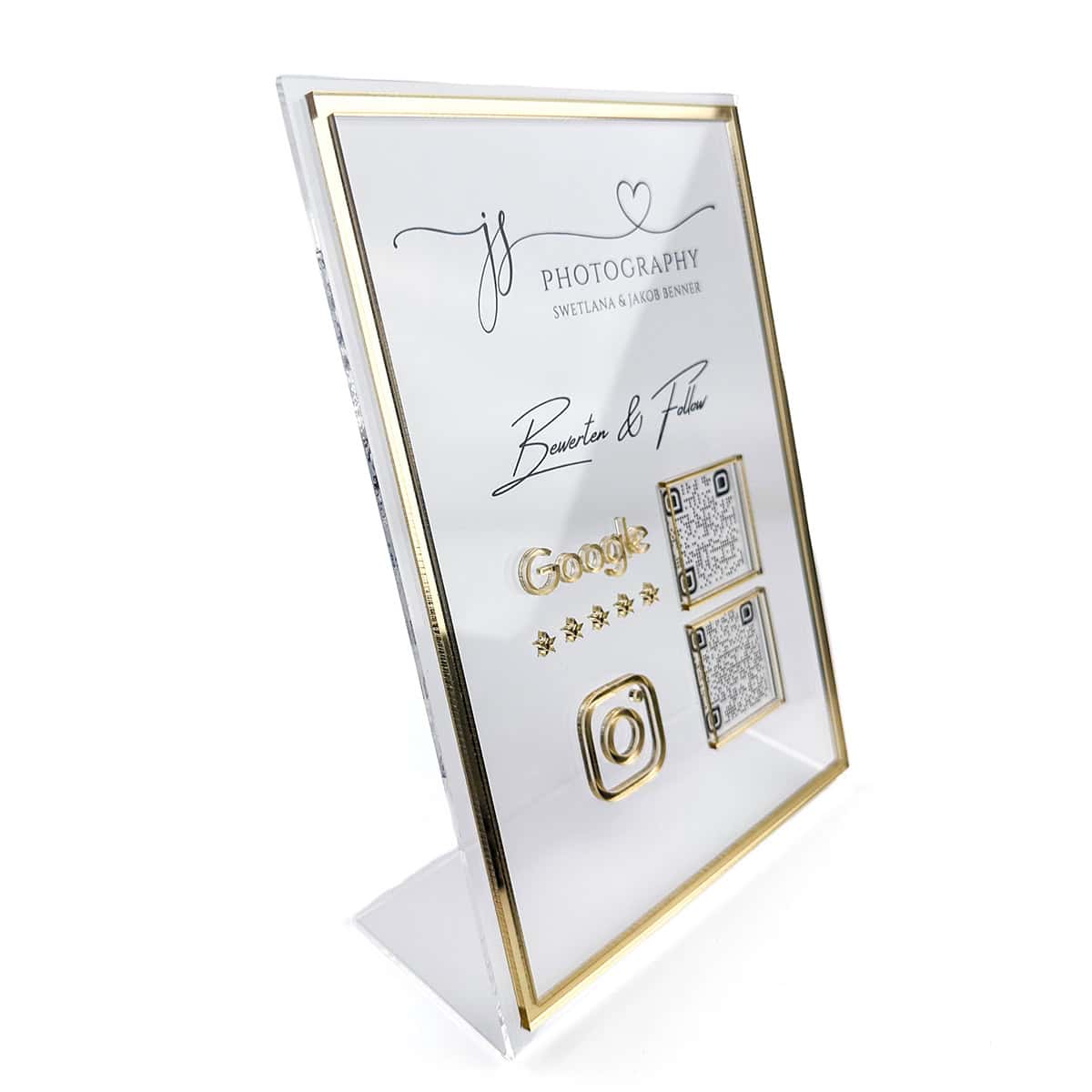 Social Media / Bewerten & Follow & Chat / Aufsteller - Google, Whatsapp, Instagram – Bild 5