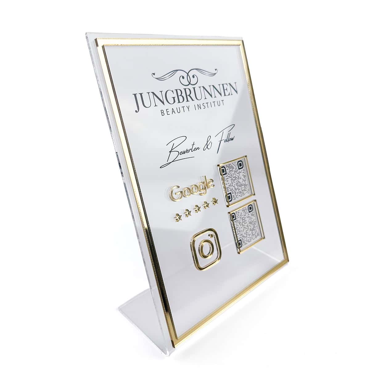 Social Media / Bewerten & Follow & Chat / Aufsteller - Google, Whatsapp, Instagram – Bild 4